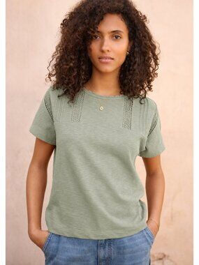 Wrap London Cotton Jersey Lace Top